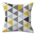 Taie d&#39;oreiller à motif géométrique jaune coussin de voiture