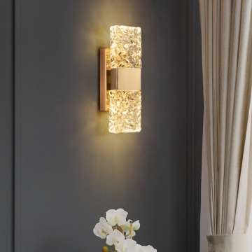 High Quality Long Square Crystal LED Wall Lamp