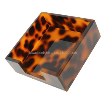Desktop Organizer: Tortoiseshell Pattern Acrylic Memo Stick Note Holder for Home Office and Adult Stationery Needs