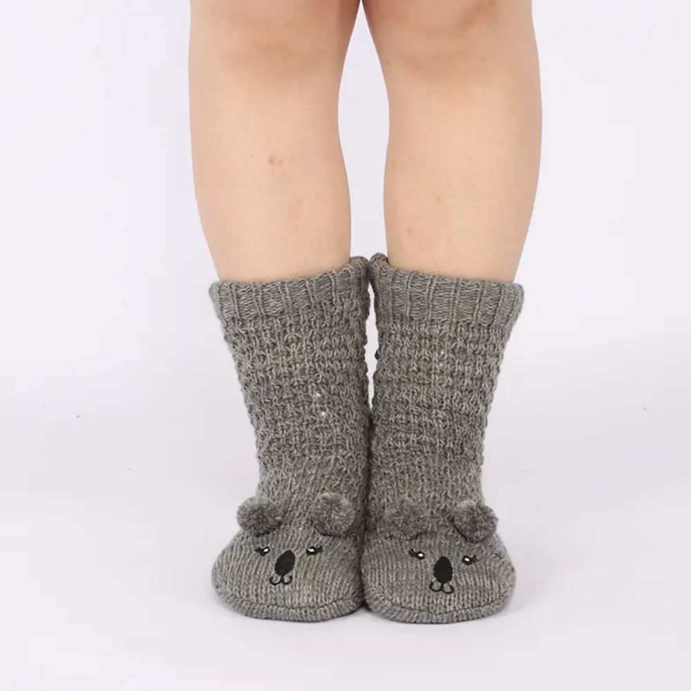 Emboridered Sweater Socks