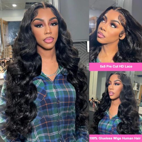 Water Wave Human Hair Wigs for Black Women
