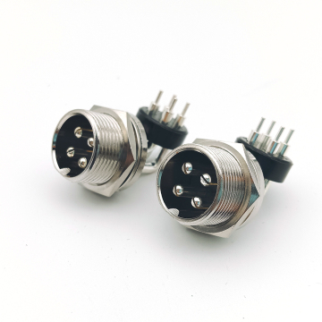 Right Angle GX16 Panel Mount Circular Aviation Connectors