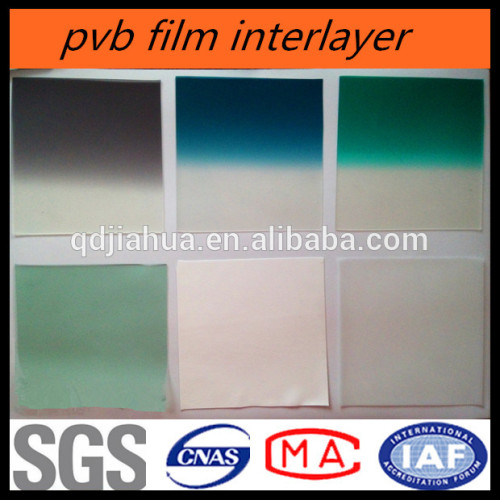 color pvb film for automotive laminated glass/green on green/blue on green