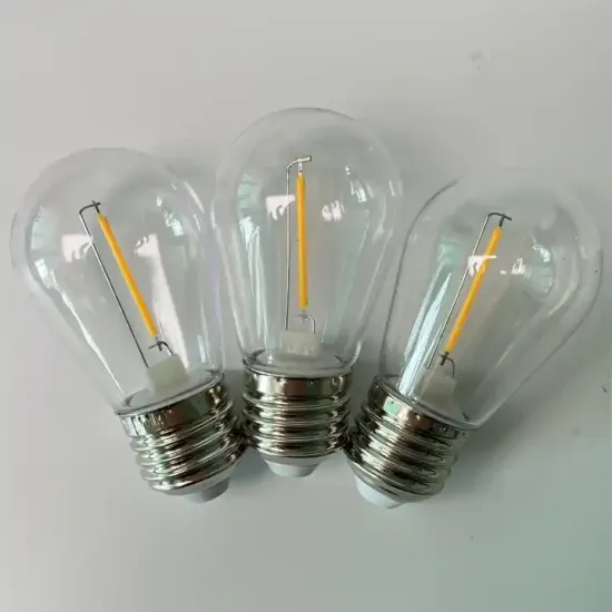 Outdoor Decoration Plastic Shatterproof LED Light Bulb E26/E27/S14 for Patio String Light