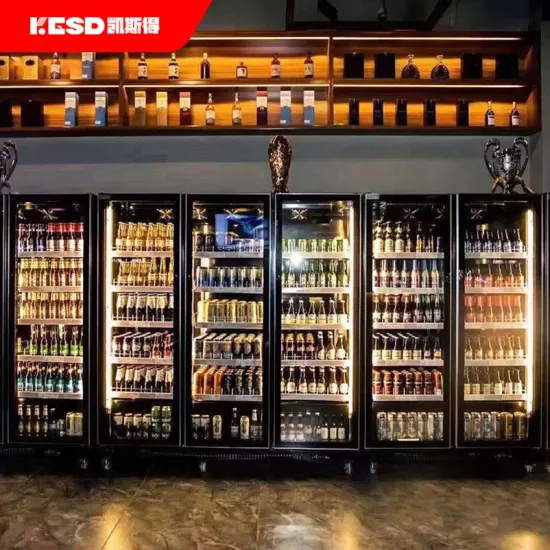 Lockable Aluminum Glass Display Case with Adjustable Shelves Design Wine Display Cabinet Showcase Glass Display Cabinet