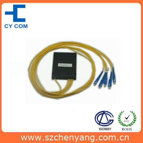 Fiber Optic Splitter (PLC, 1X4, ABS Packaging, SC/PC)