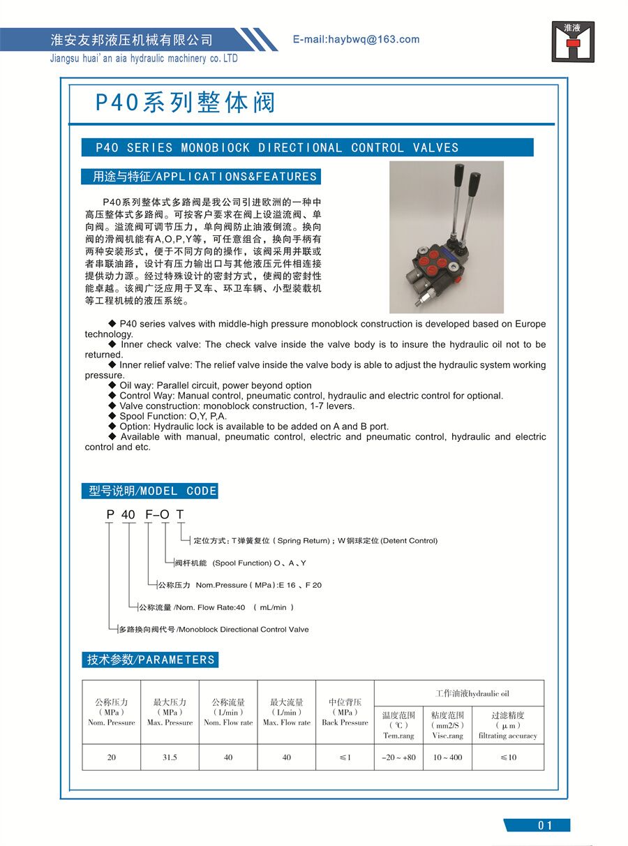 Hydraulic two-way valve