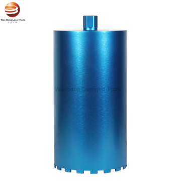 Laser welded diamond core drill bits for reinforced concrete