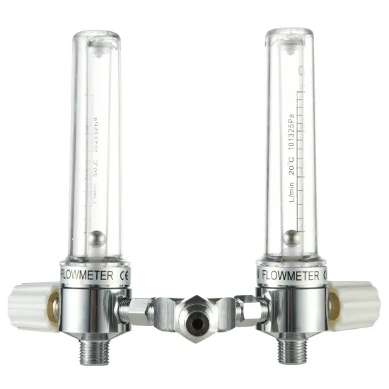 Double Tube Medical Oxygen Flowmeter BS Type