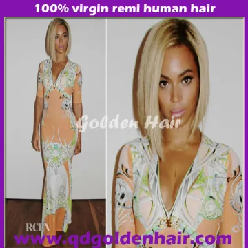 Fashionable Lace Virgin Human Hair White Wig Ladies Short Hair Wig