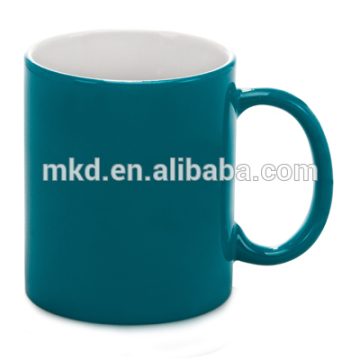 MEIKEDA 11OZ Bright Green Glossy finish Hot Water Color changing mug for Sublimation photo print