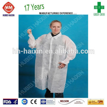 disposable acid resistant lab coat