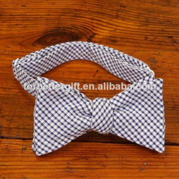 Stylish Checked Jacquard Self Bow Tie For Men