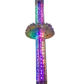 Free Fall Simulator Drop Rotating Tower for Sale at Luna Park Outdoor Attraction Game