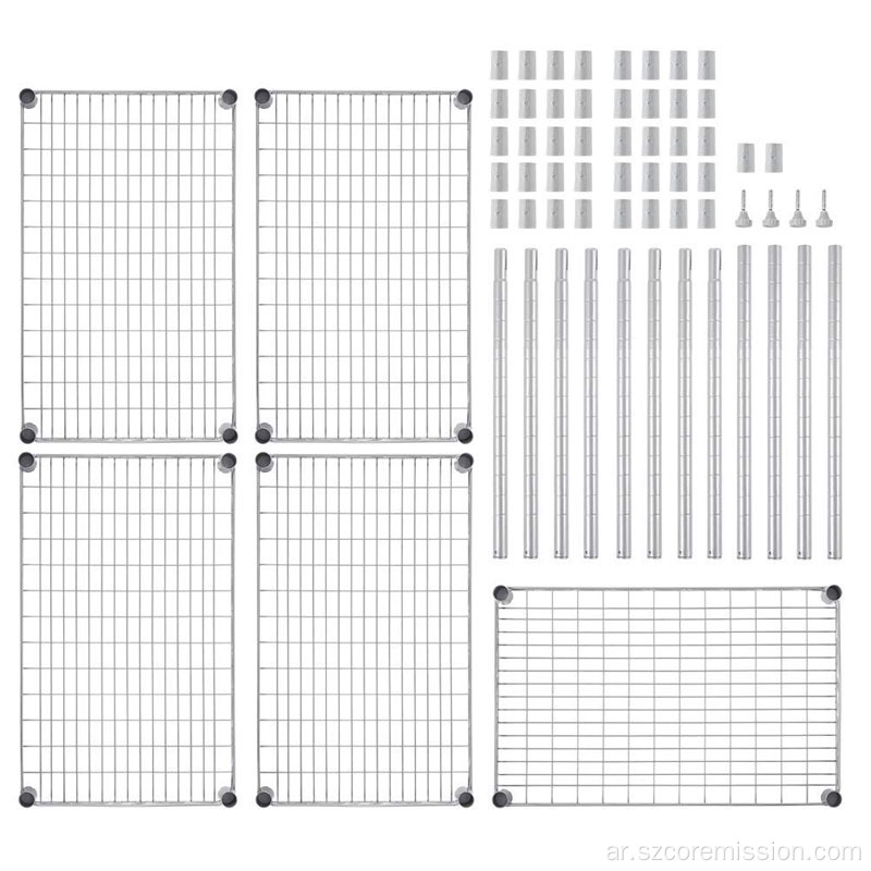 عرض قابل للفصل بسيط تركيب رفوف معدنية من الأسلاك