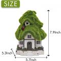 Flocked Fairy Garden House with Solar Lights