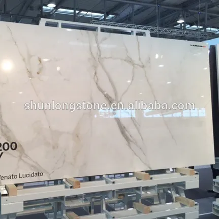 Calacatta Marble artificial Quartz big slab,white callacata Quartz countertops