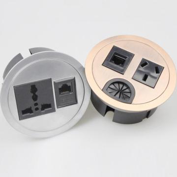 80mm Round Hidden Desktop Socket for Office