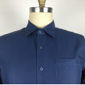 Camisa de mangas largas de azul oscuro para hombres