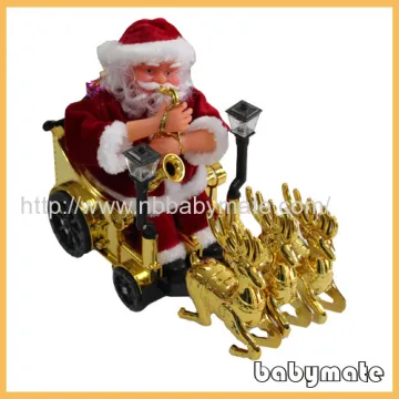 Riding Three Deers Santa Claus 