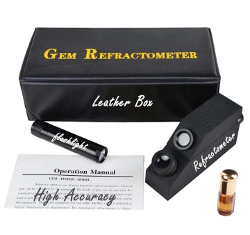 Ri Range Gemmology Gem Refractometer with Monochromatic Light Filter and Polarization Lens