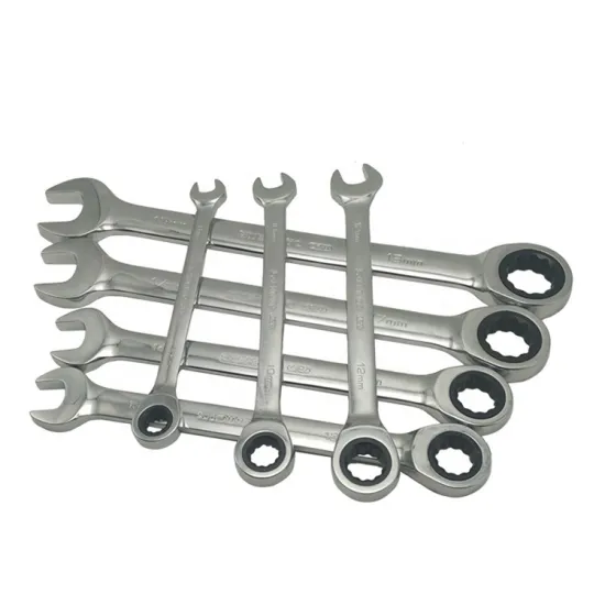8-19mm Spanner Chrome Vanadium Combination Set with Ratchet Wrench