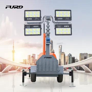 Factory sell 7M height, 4.5KW generator Mobile Light Tower