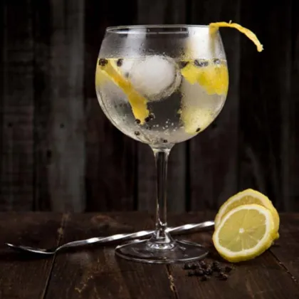 hand blown wine glass gin tonic glass