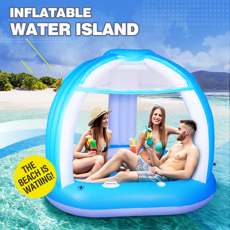 Plataforma inflável illa flotante illa inflable illa de auga