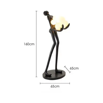 Modern Minimalist Gold Standing LED Floor Lamp for Bedroom and Hotel Decor