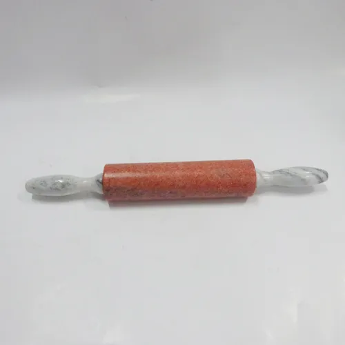 Red marble rolling pin