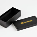 Caixas de empacotamento feitas sob encomenda pretas dos vidros de papel do cartão do logotipo