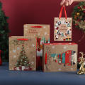 Custom Christmas Packaging Paper Gift Bag With Handles