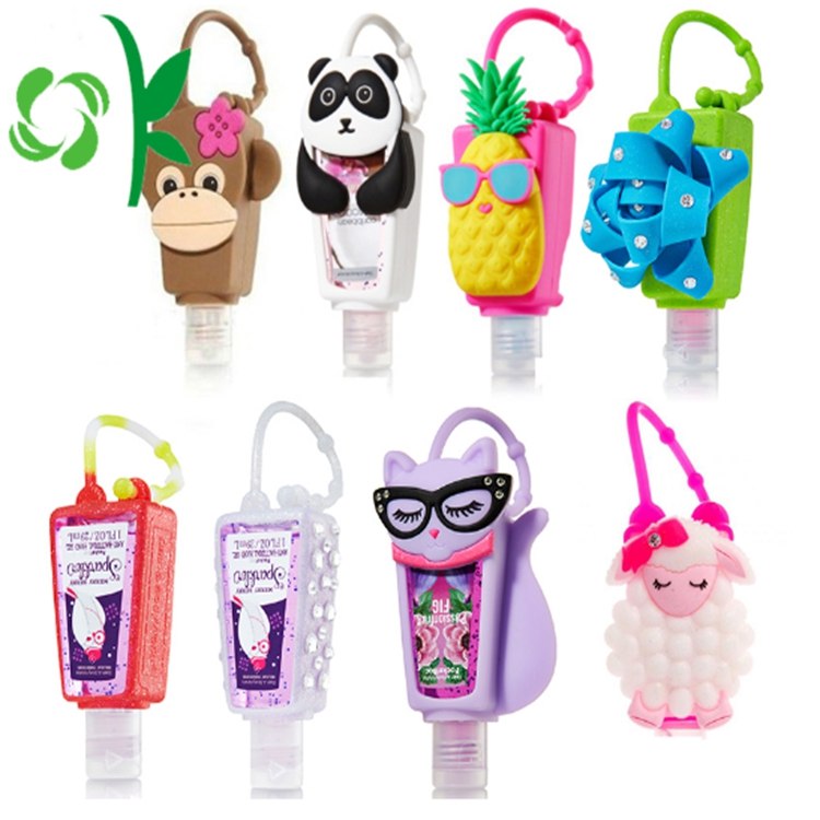 Hand Sanitizer Bottle With Hanging Silicone Holder Keychain