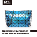 Bolsas de corrente geométrica para mulheres bolsa de ombro de luxo