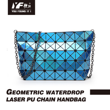 Geometric chain bags for women luxury makeup bag