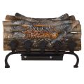 Electric Log with Grate and Heater