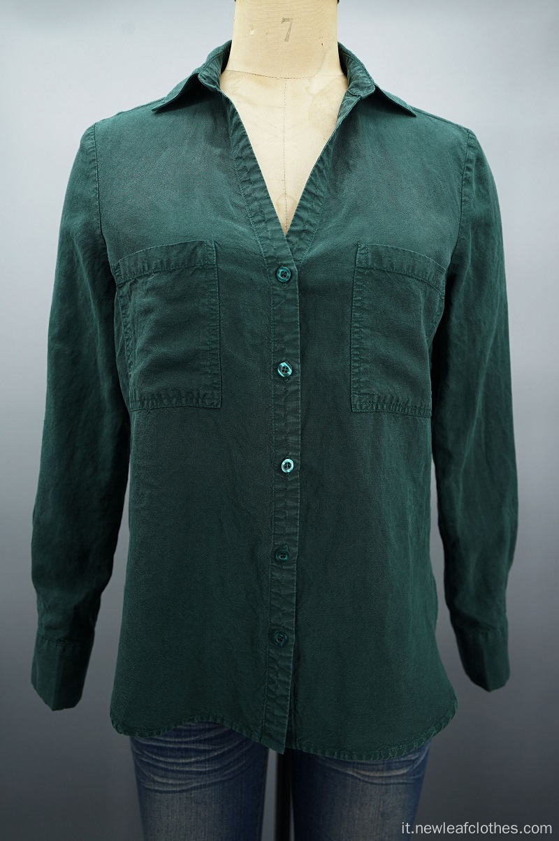 Nuove camicie a maniche lunghe con scollo a v-scollo da donna a V.