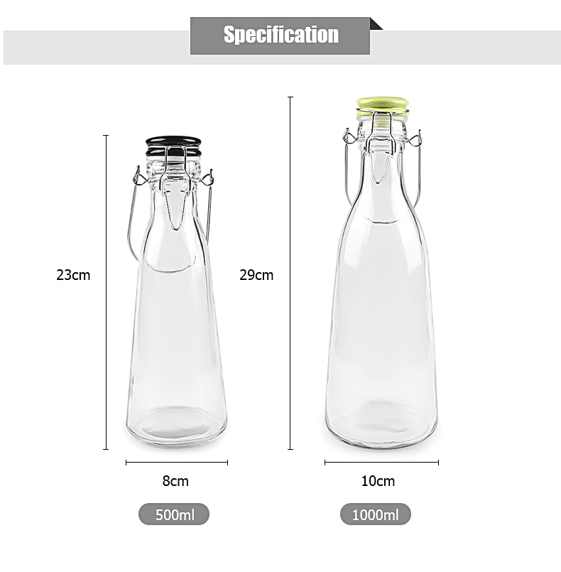 Glass Bottle With Ceramic Swing Top Lid 1000ml Jpg