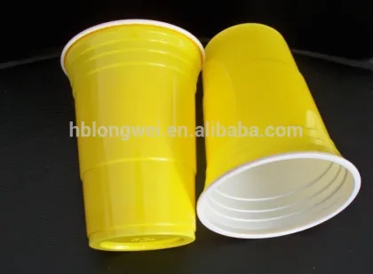16oz disposable red beer cup solo cup double walled