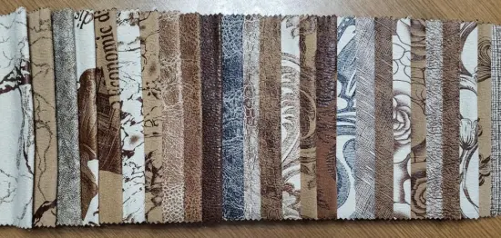 100%Polyester Bronzed Leather Look Fabric for Sofa Furniture