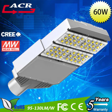 3 years warranty CE ROHS IP65 waterproof 60w modular led street light, high lumen 120lm/w high power good heat dissipation
