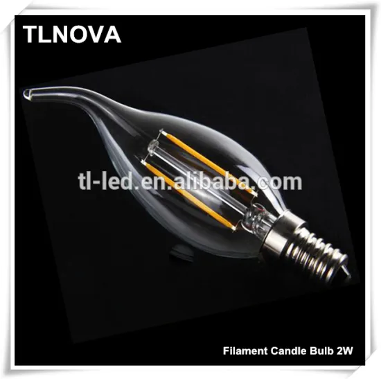 2016 Edison Filament LED Candle Light Bulb C35 Dimmable 360 Edison LED Candle Lamp Filament E27 E14 2W 4W CE Rohs FCC INMETRO
