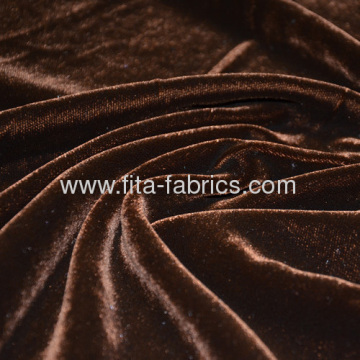 High Quality Folded Shiny Velvet Peluche Fabric Or Panne Velour 