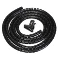 for PC TV 1m 10mm Cable Banding Loom Storage Organizer Spiral Wrap Tidy Cord Wire