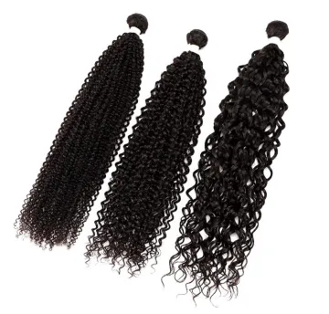 Rebecca new fiber 8A grade non remy 20 to 40 inches kinky curl mini curl water wave 100g natural black brazilian hair bundles