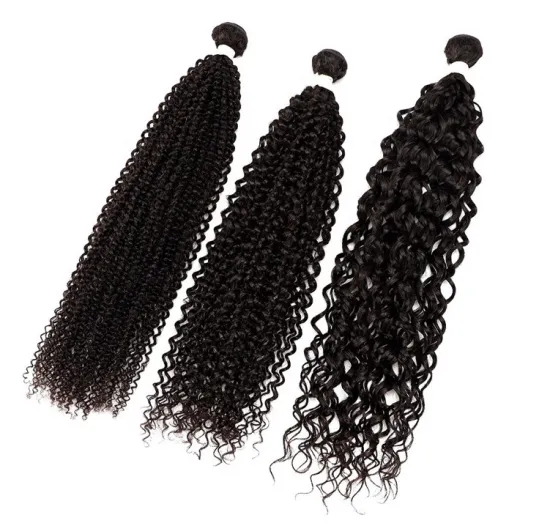 Rebecca new fiber 8A grade non remy 20 to 40 inches kinky curl mini curl water wave 100g natural black brazilian hair bundles