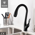 Pulverizador de Pulldown Preto fosco Kitchen Sink Faucet Tap