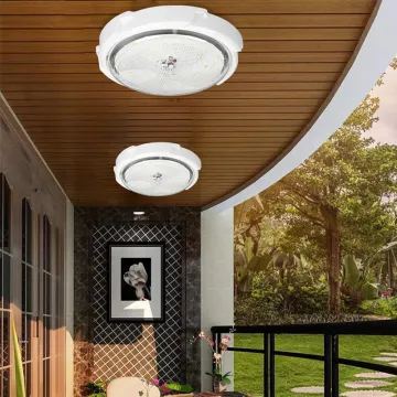 Solar-Powered LED Ceiling Light - Waterproof for Indoor and Outdoor Use