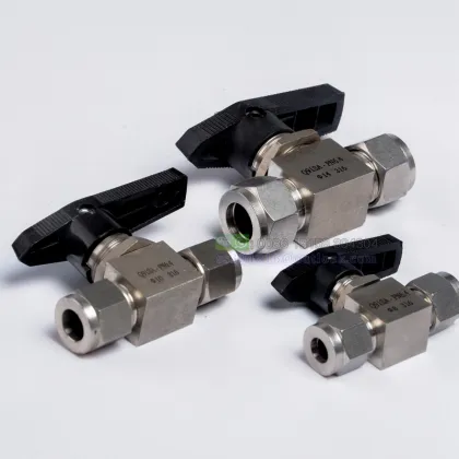 SS304 Stainless Steel Swagelok Double Ferrule High Pressure Compression Ball Valve